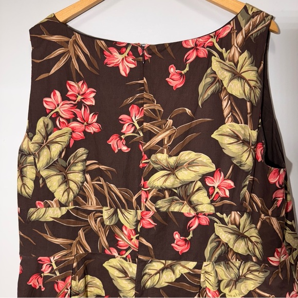 Jones New York Vneck Tropical Floral Print Midi Dress Size 20 - Picture 5 of 9